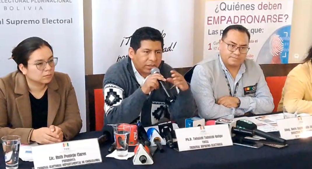 TSE lanza empadronamiento masivo en Cochabamba con meta de más de 200. ...